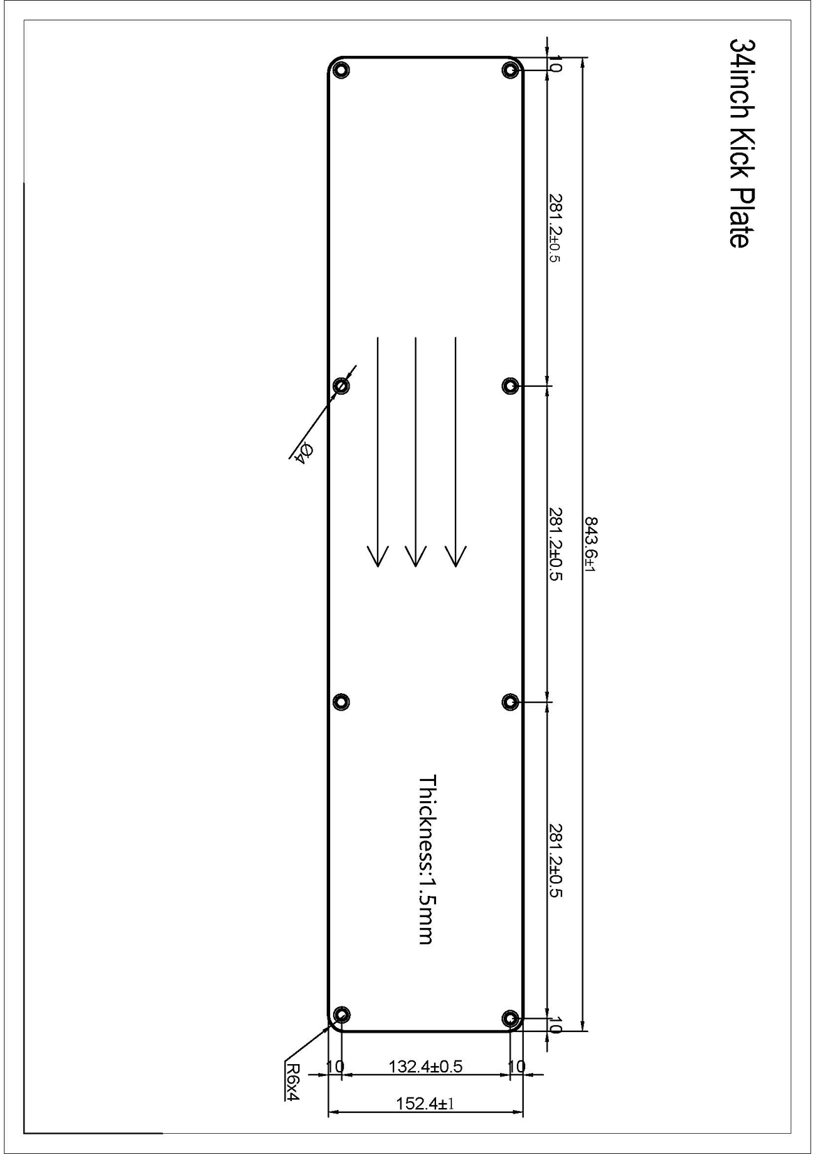 Kick Plate CM10 - 34"